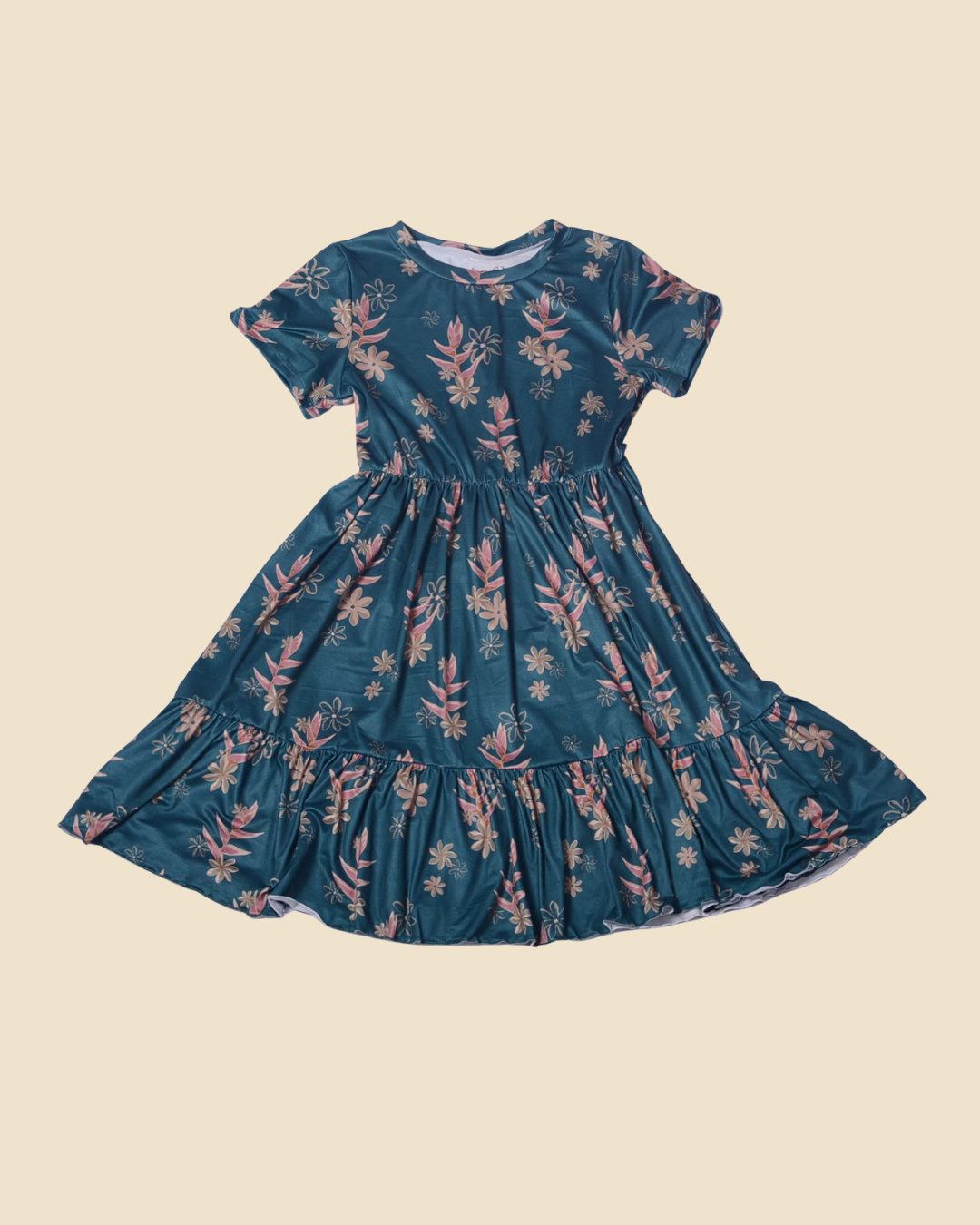 Teal Heleconia T-Dress