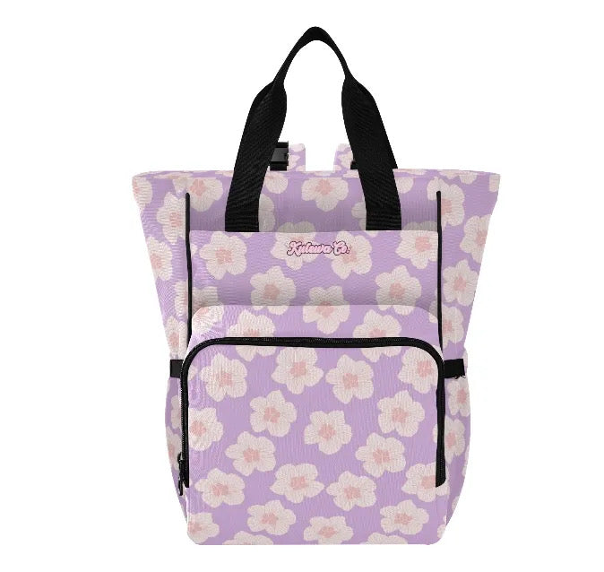 Lavender Hau Flower Diaper Bag