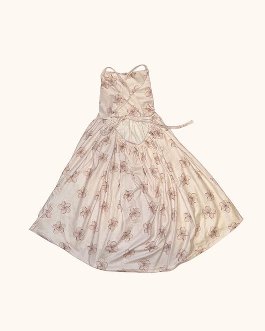 Beige Retro Pua Dress