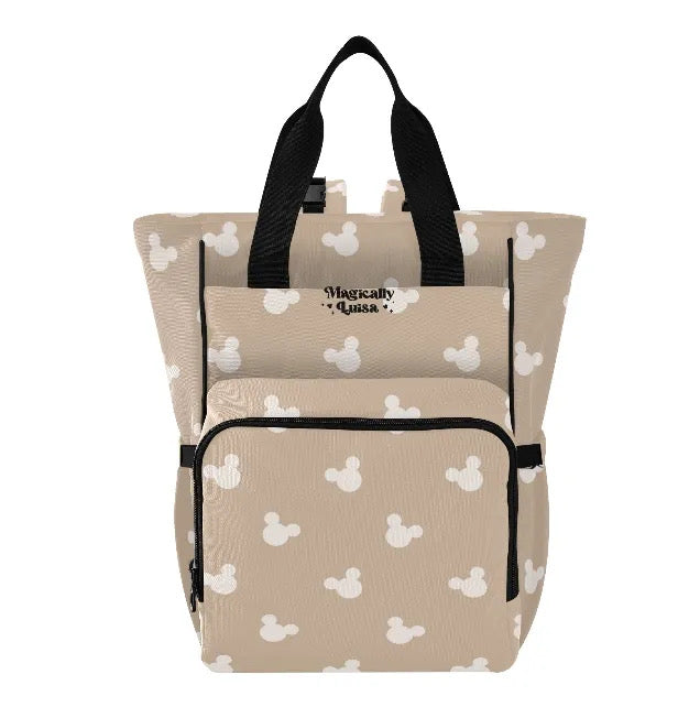 Beige Neutral Mouse Diaper Bag