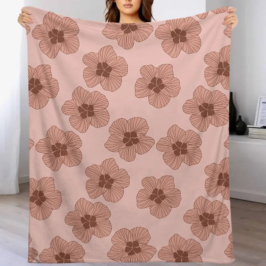 Mauve Hau Flower Blanket