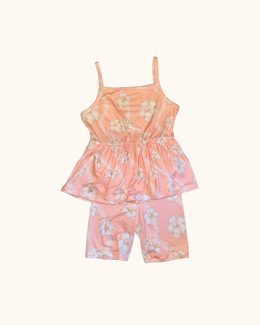 Coral PK Lovah Peplum Tank Set