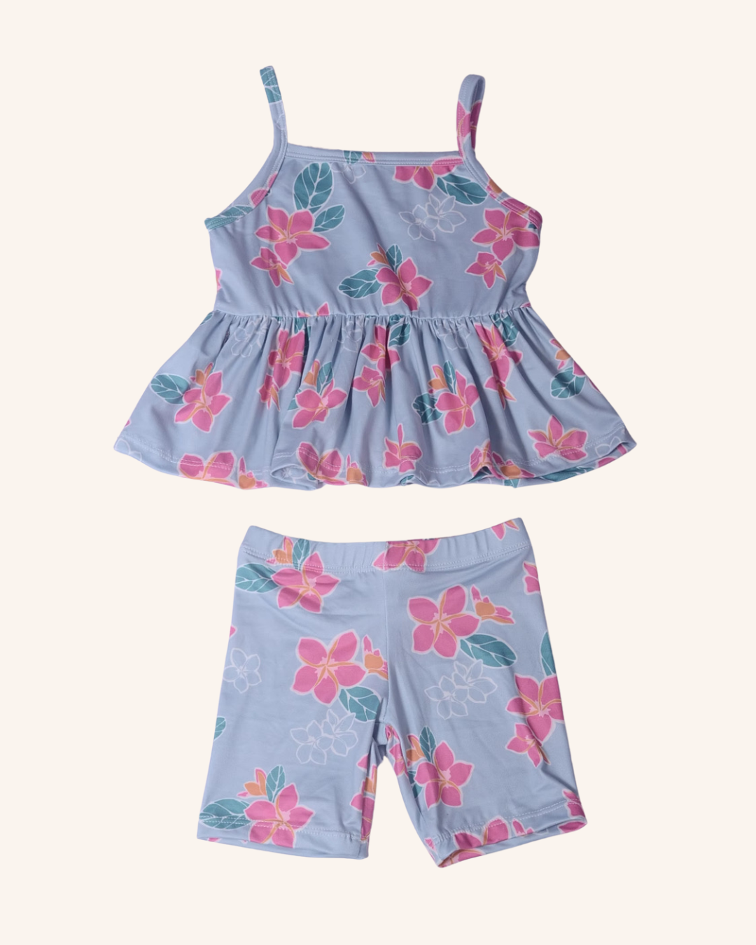 Blue Pua Melia Peplum Tank Set