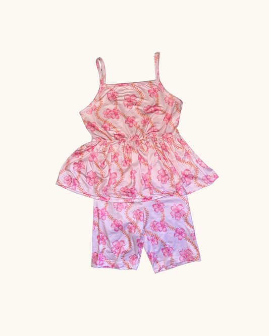 PK Lovah Hibiscus Peplum Tank Set