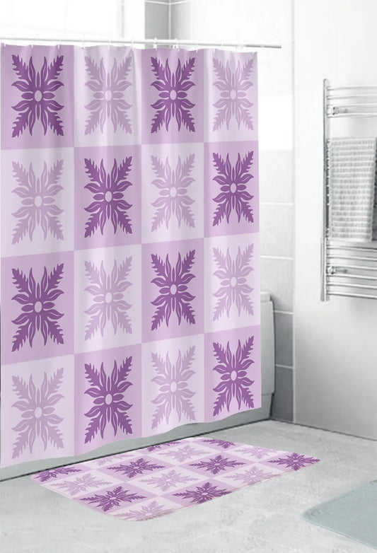 Purple Quilt Bath Set