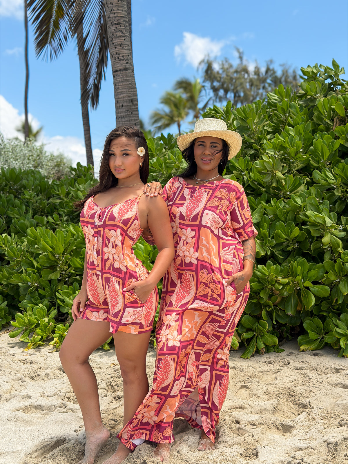 Peach Pua Patch Leilani Romper