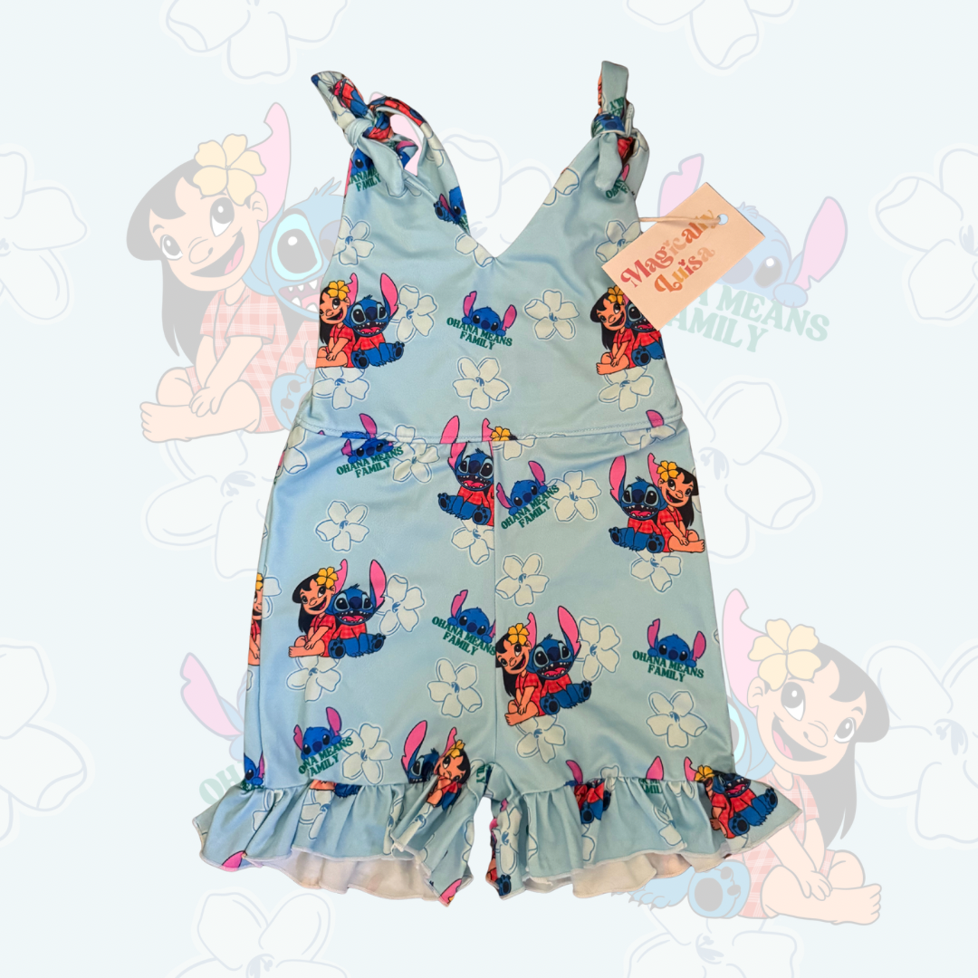Ohana + Puakenikeni Ruffle Shorts Romper