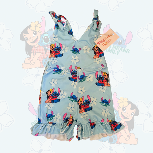 Ohana + Puakenikeni Ruffle Shorts Romper