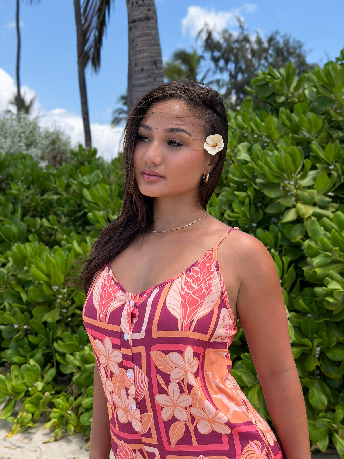 Peach Pua Patch Leilani Romper