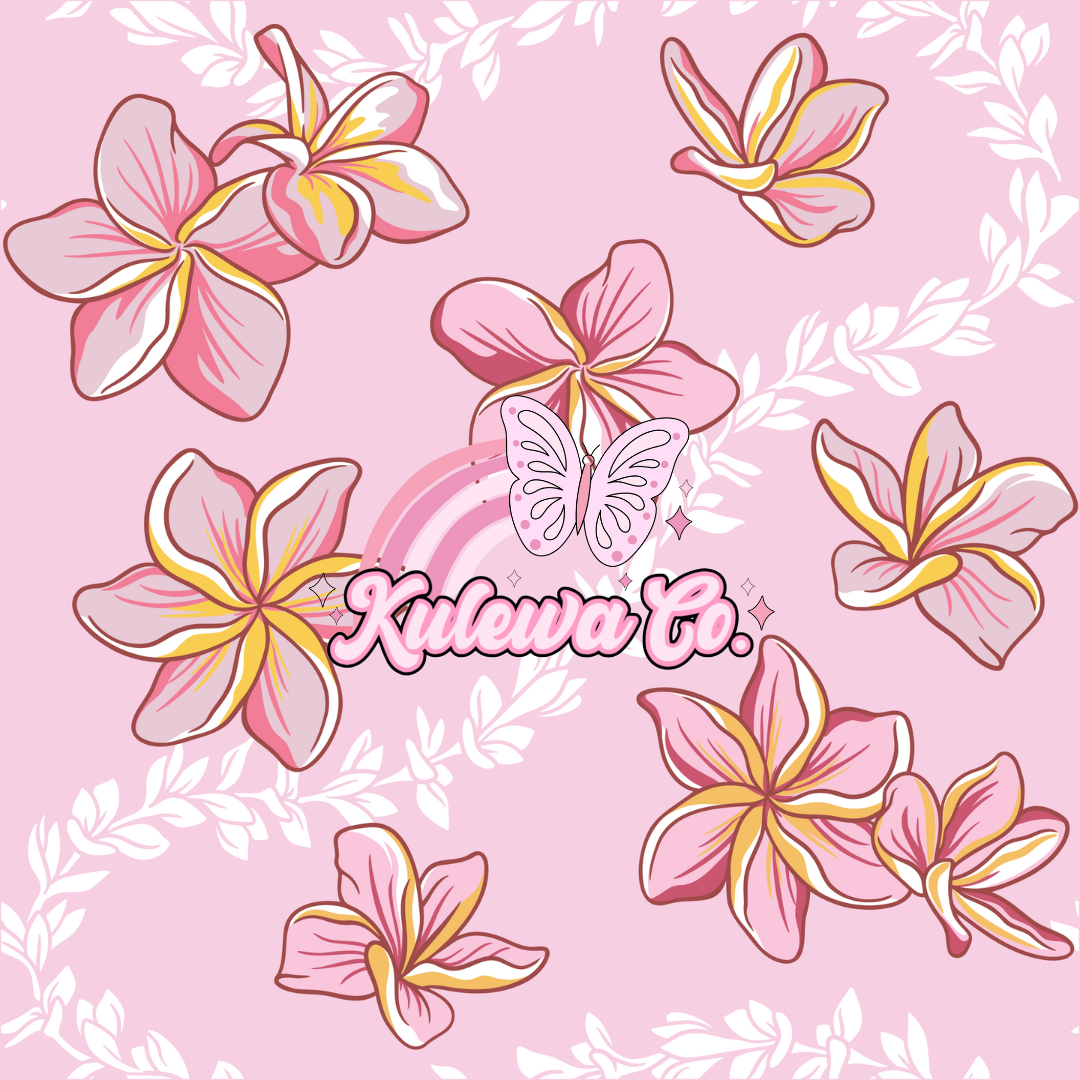 PREORDER: Pink Plumeria Lei Shorts Set