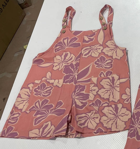 Bebeh Pink Retro Pua Overalls