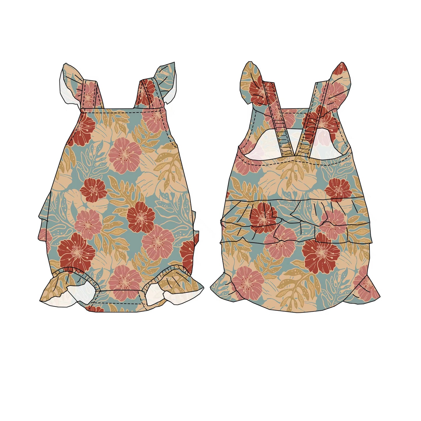 Honi Honi Bebeh Flutter Romper