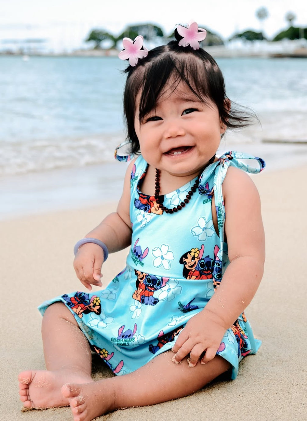 Ohana + Puakenikeni 
Tie Skirted Romper