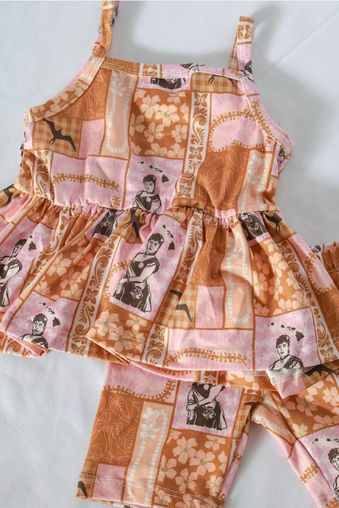 Queen Patchwork Peplum Tank Set