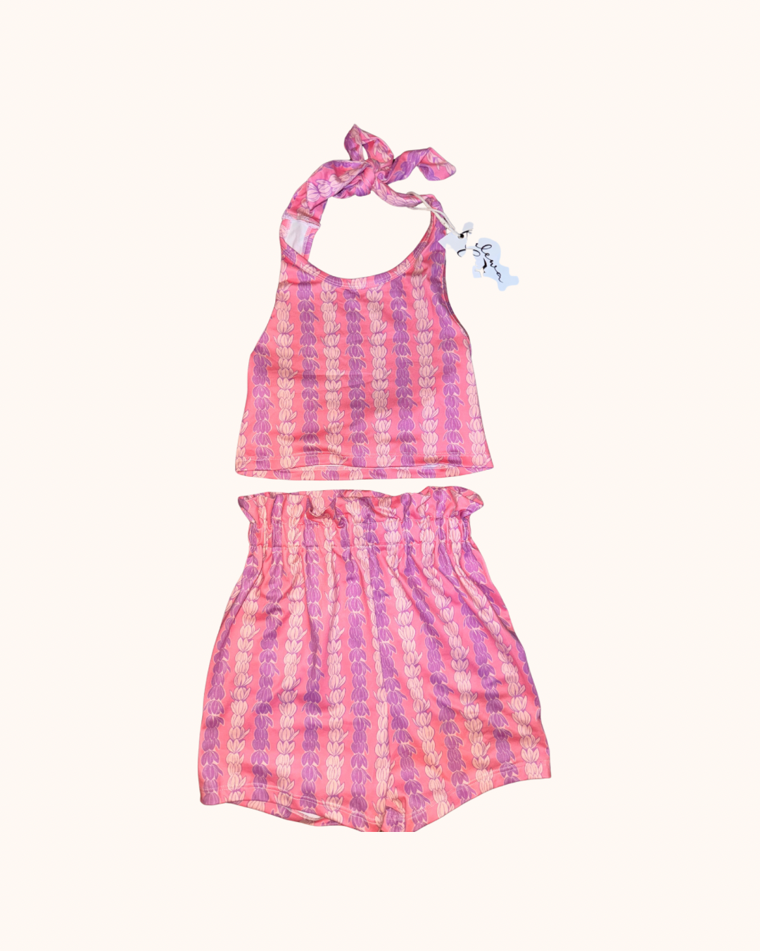 Pink Pikake Halter Set