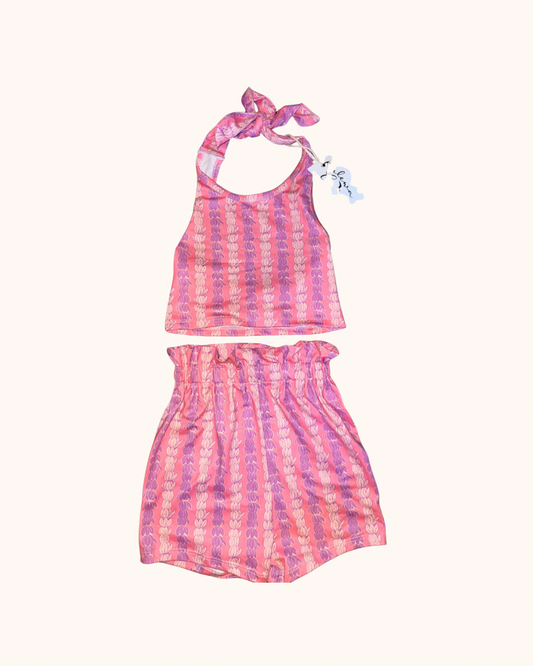 Pink Pikake Halter Set