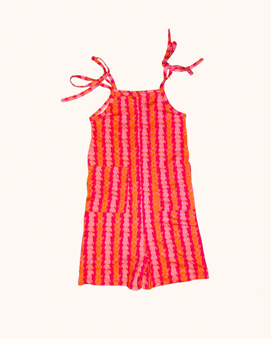 Summer Pikake Tie Shortalls
