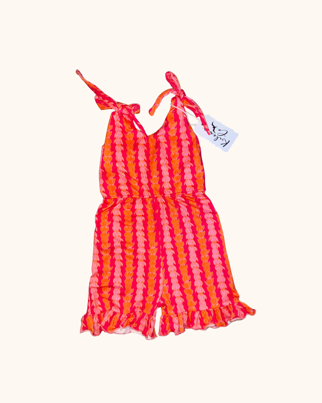 Summer Pikake Ruffle Shorts Romper