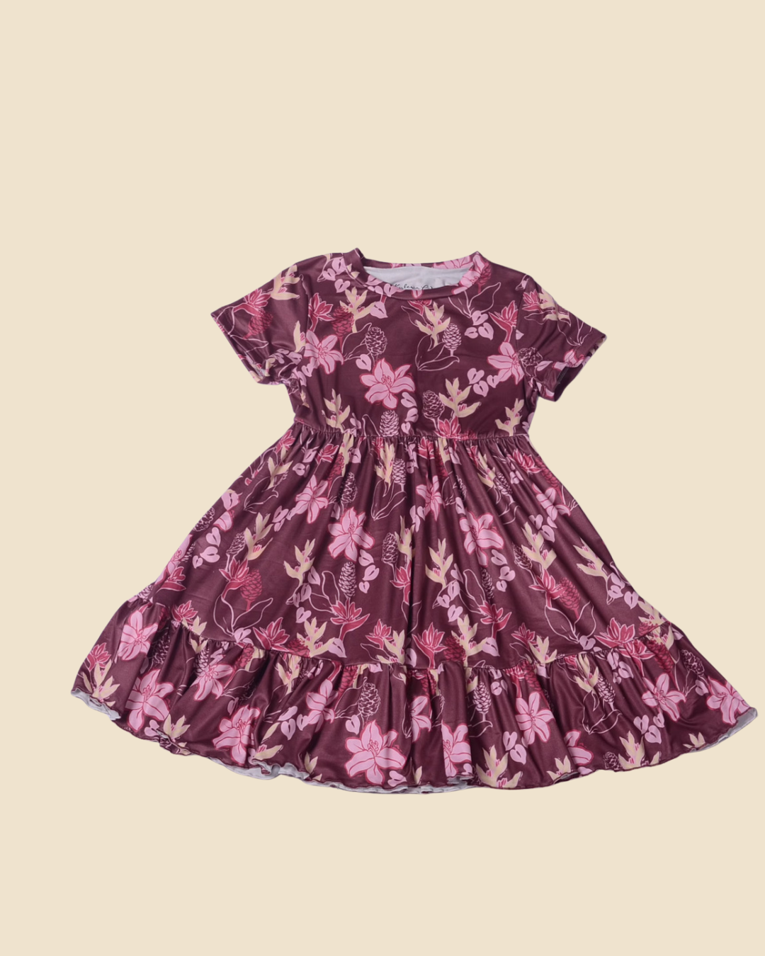 Brown+Pink Awapuhi T-Dress