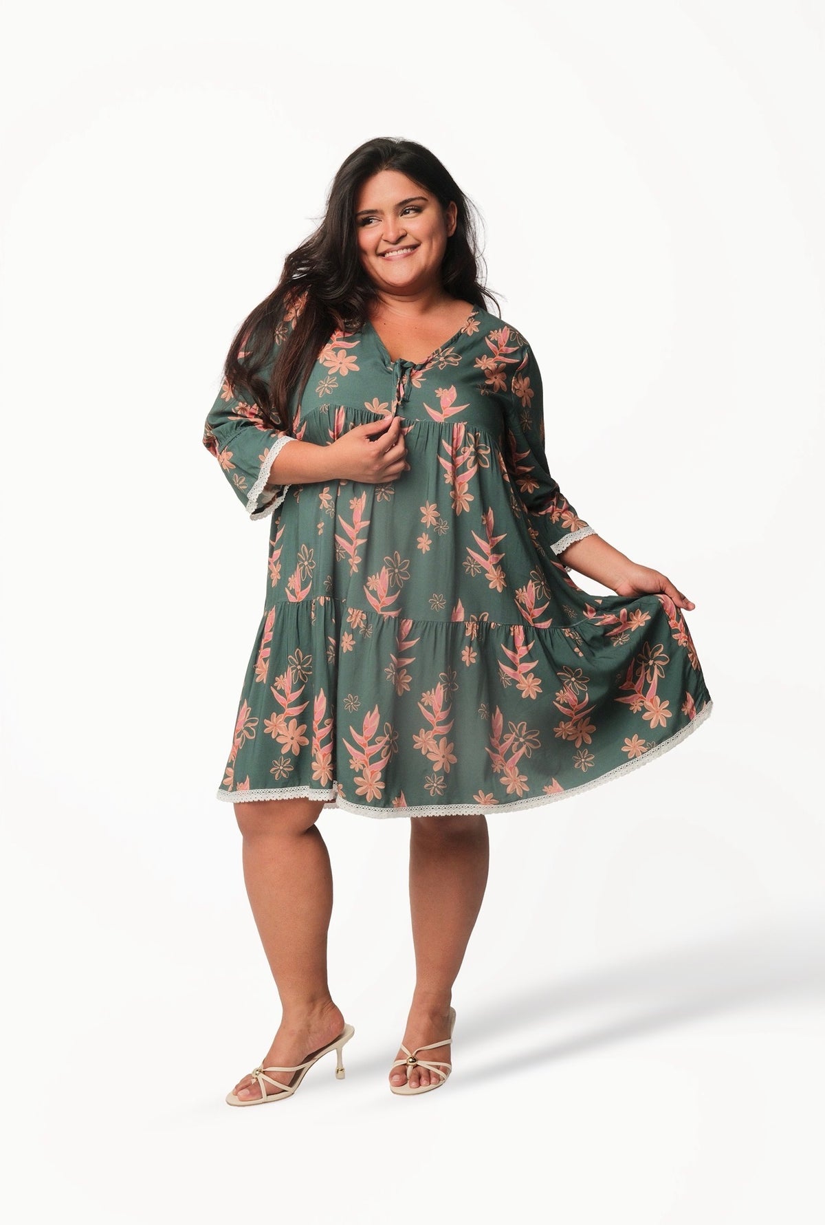 SEAGREEN HELECONIA LILIKOI DRESS
