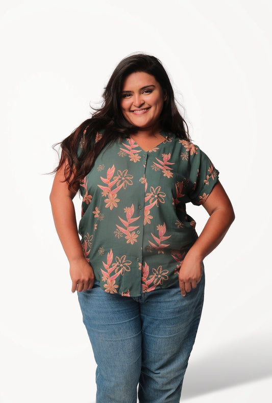 SEAGREEN HELECONIA KUULEI BLOUSE